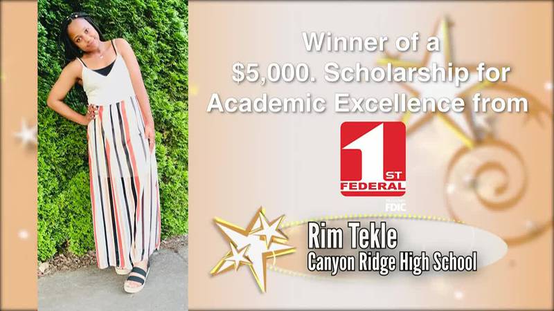 First Federal Bank and KMVT selected Canyon Ridge High School’s Rim Tekle to be this year’s...