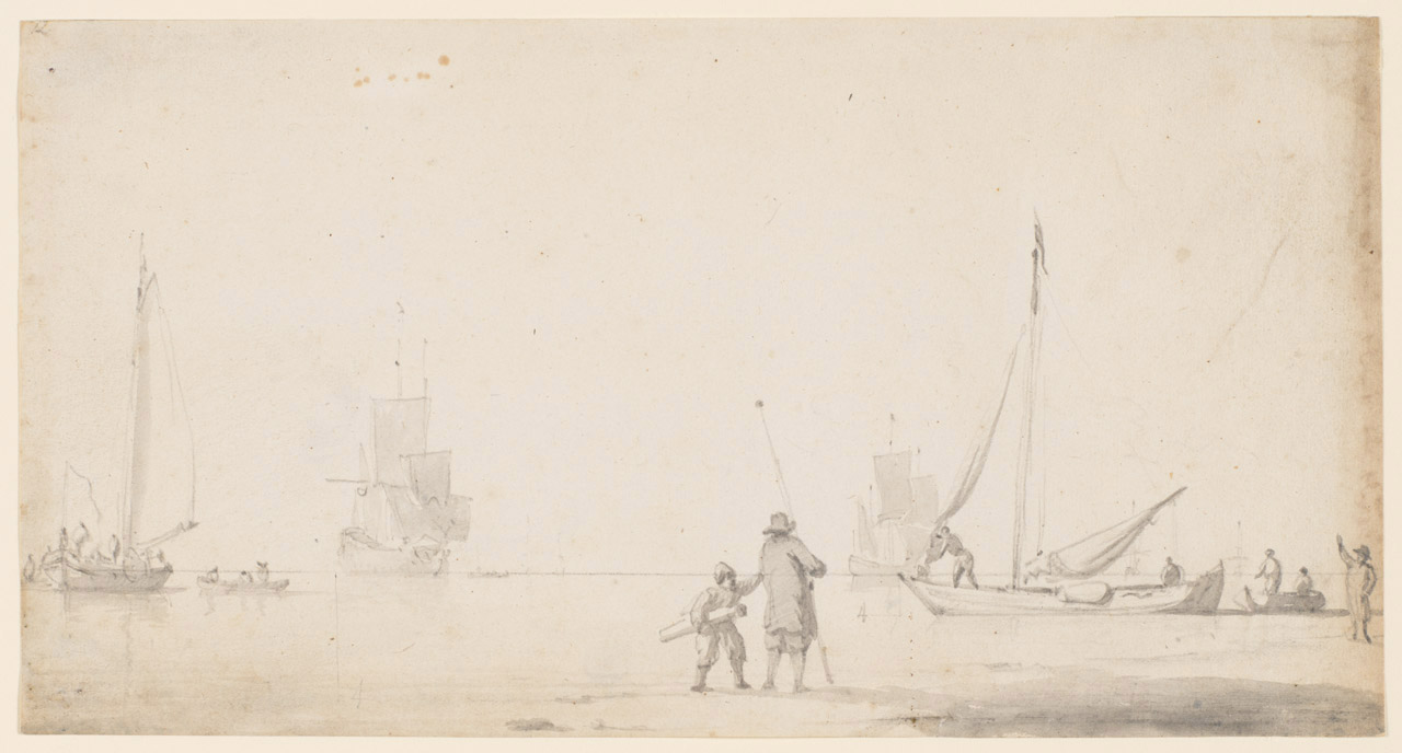 PAF6814; A kaag near the shore (recto)