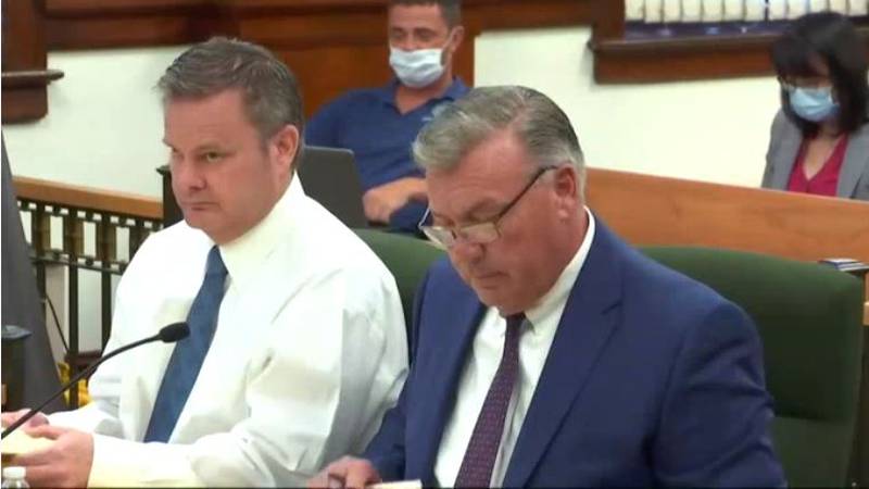 FILE — Aug. 3, 2020 photo: Chad Daybell, left, sits next to his defense attorney, John Prior,...